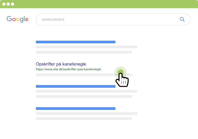 Klik på andet søgeresultat i Google