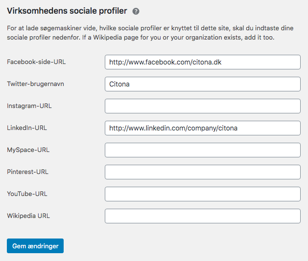 Forbind dine sociale profiler til dit website med Yoast social